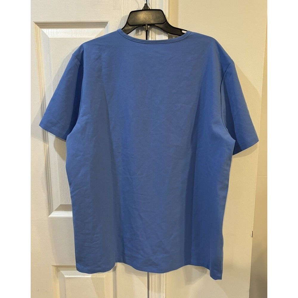 Figs Technical Collection Men's Scrub Top Sz L Blue 2 Pocket FM1500 Po 1616 - Picture 2 of 8